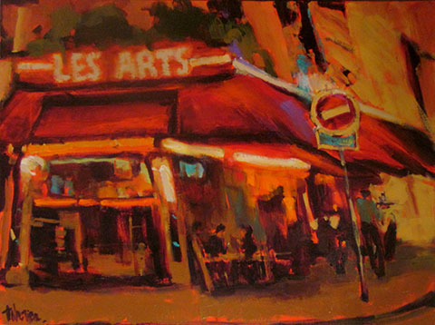 Les Arts Cafe II 36 x 48