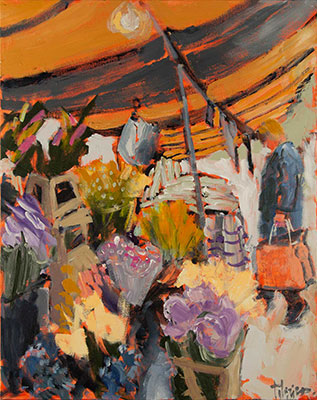 Watts at the Flower Market 24" x 30