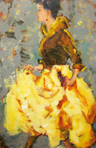 Yellow Skirt 20 x 30 SOLD