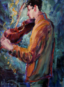 The Violinist 18 x 24